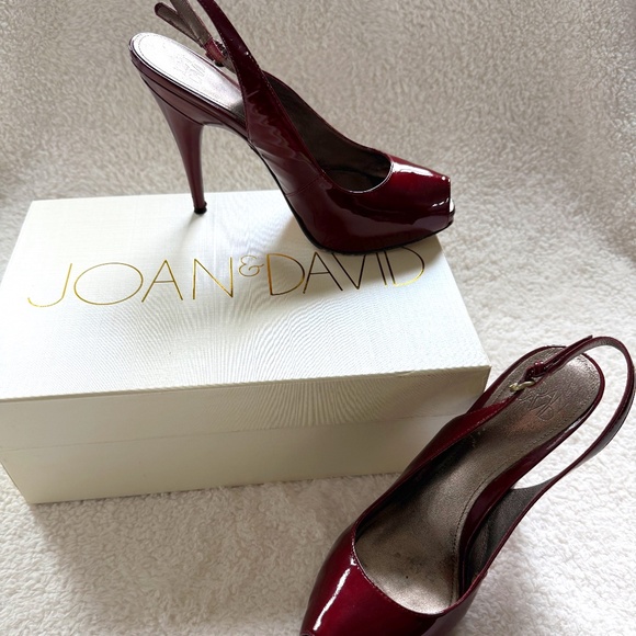 Joan & David Candyapple Red Peep toe Shoe - Size 6.5 - Picture 1 of 6